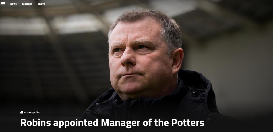 斯托克城遭遇两连败,主帅面临下课传言 斯托克城遭遇两连败,主帅面临下课传言